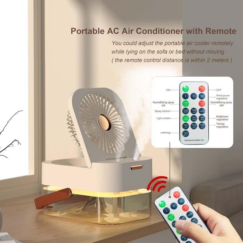 3 In 1 Portable Fan Air Conditioner Humidifier Cooling USB Fan