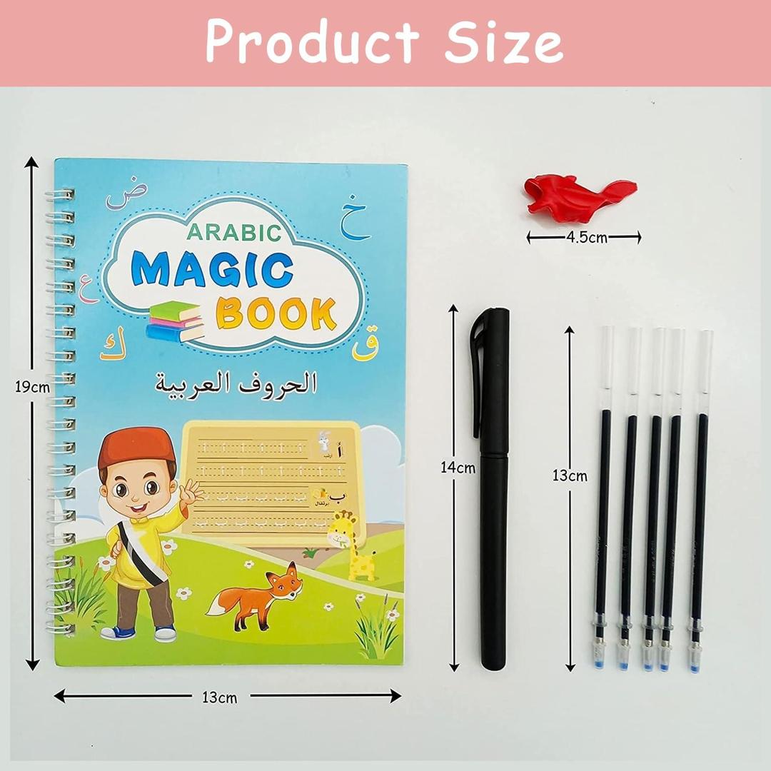 4 Pcs Arabic Magic Book Writing Practice Copybook